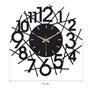 Wallity Reloj de Pared Decorativo de Metal Negro